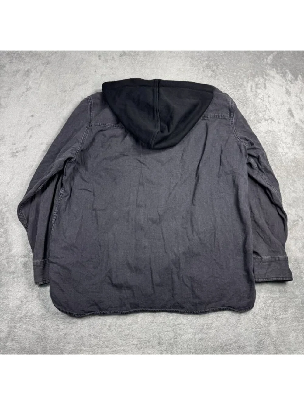 Levis Gray Hooded Shacket Mens XL Relaxed Fit Grunge Emo Goth Skater Punk Y2K